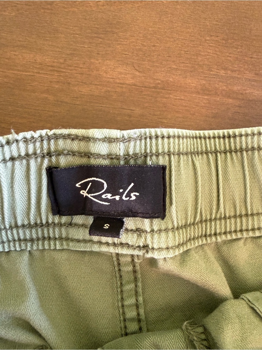 Men's Green Drawstring Shorts - Picture 3 of 3